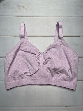 Kindred Bravely Bra XL Busty Pumping Nursing Bra Lounge Lavender Hands Free